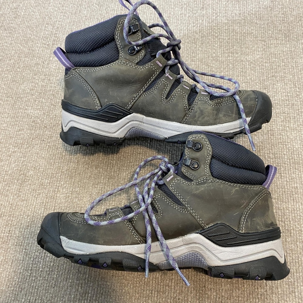 KEEN Boots Womens Size 8.5 Brown Leather Waterproof Ankle Hiking Lace Up 1017679 - Picture 4 of 11